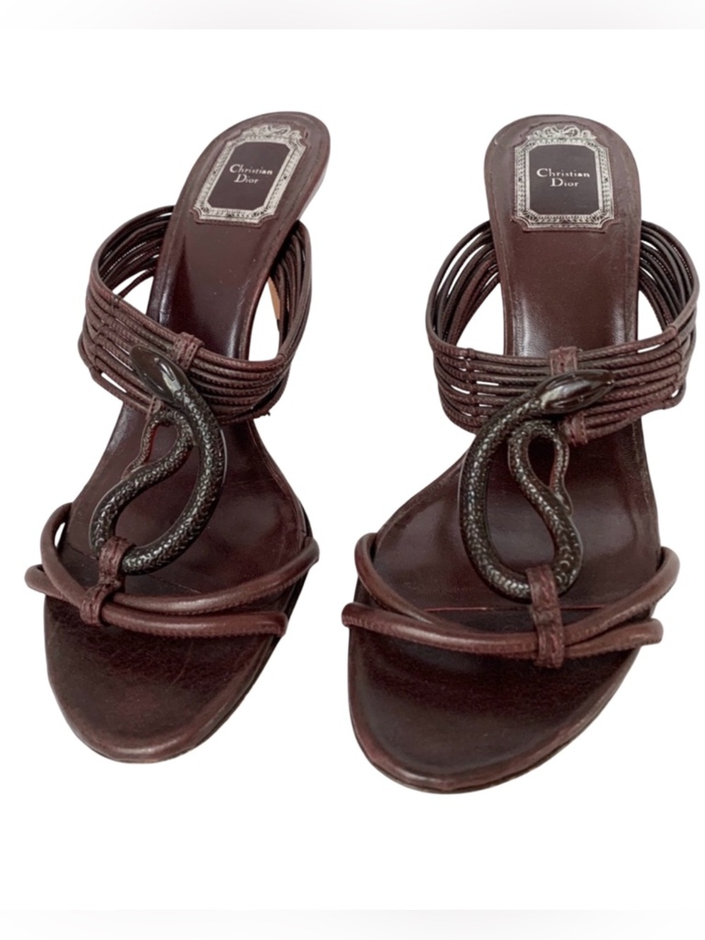 Y2K Christian Dior John Galliano 2007 ‘Samouraï 1947’ Snake Bakelite Sandals - Picture 2 of 15
